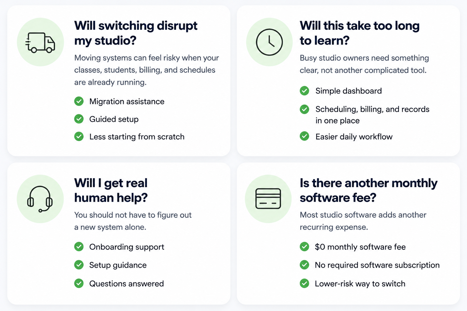 Studio management software visual